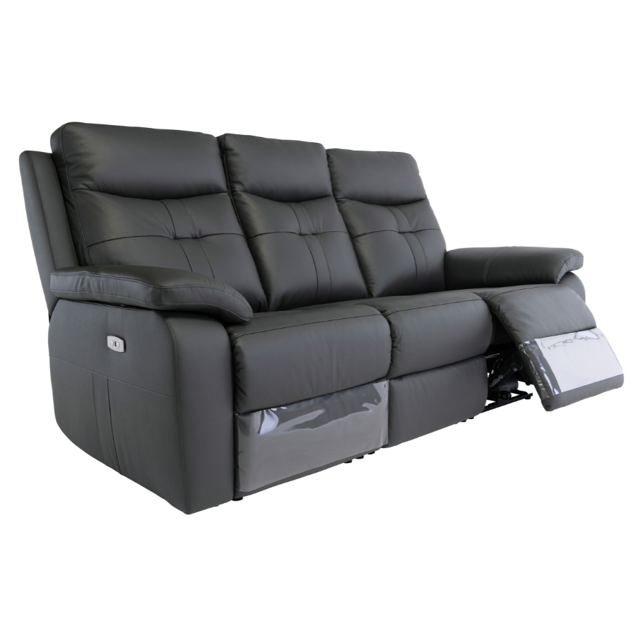 3 seater leather electric recliner online sofa