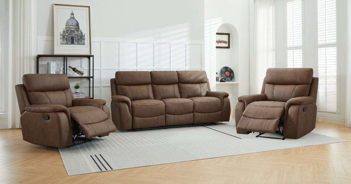 Abbey Chestnut 3,1,1 Manual Reclining Suite