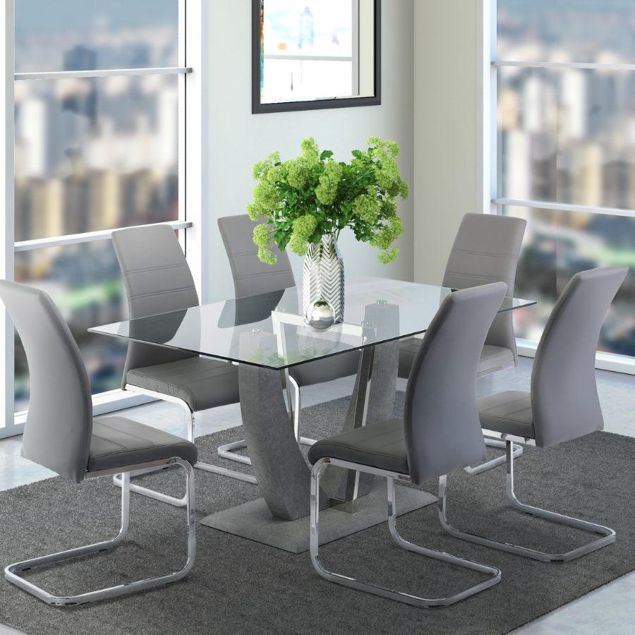 Langham Dining Table + 6 Chairs