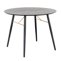 Barcelona Round Dining Table - Black and Copper