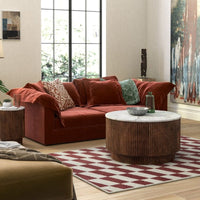 The Harvard Walnut & Marble Top Round Coffee Table