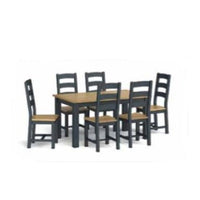 Chichester Charcoal 1.5m Dining Table with 6 Chairs