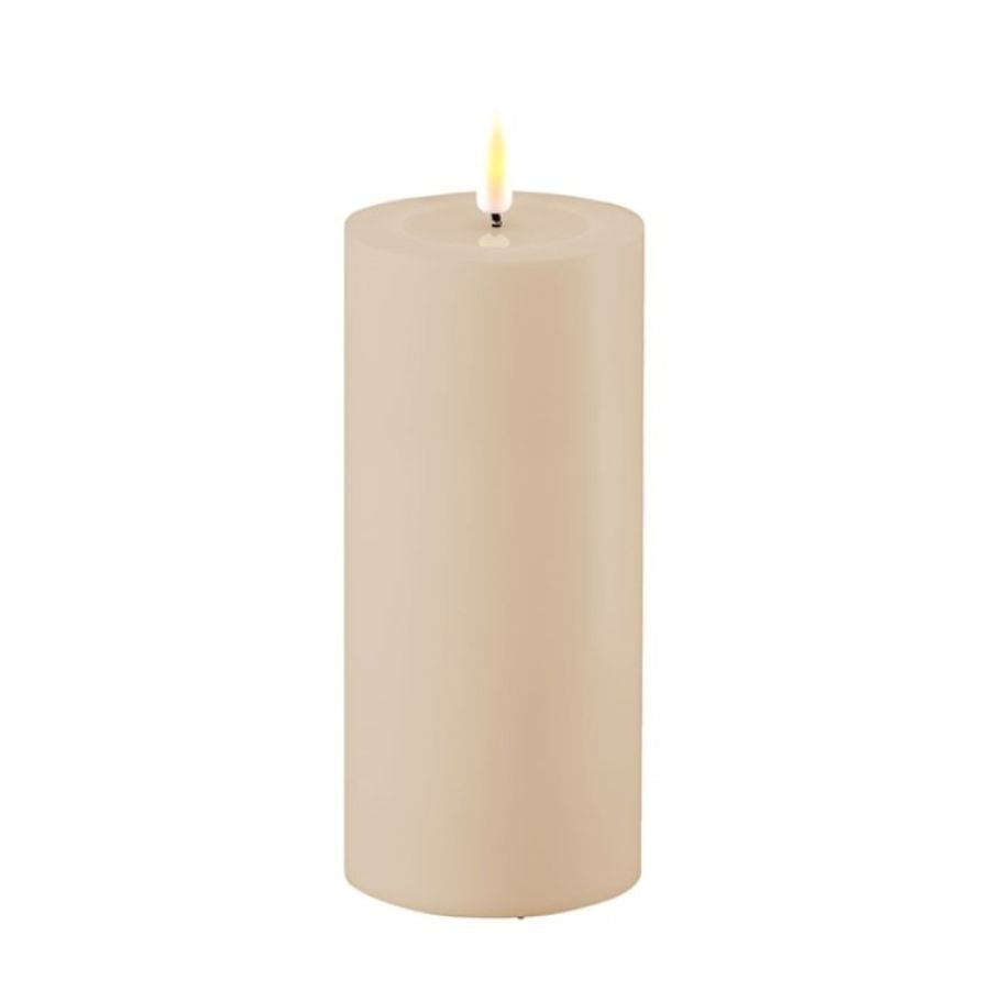 Dust Sand Outdoor LED Candle 7.5 x 15cm