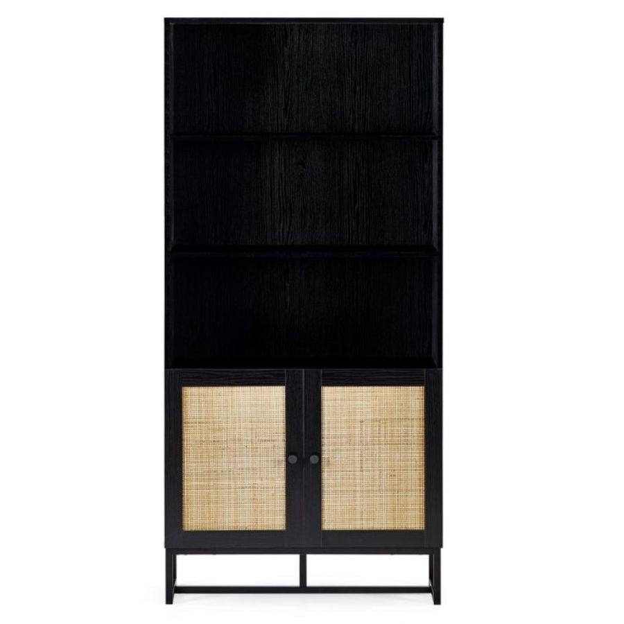 Padstow Tall Bookcase - Black