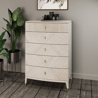 Diletta Tall Chest of Drawers Stone