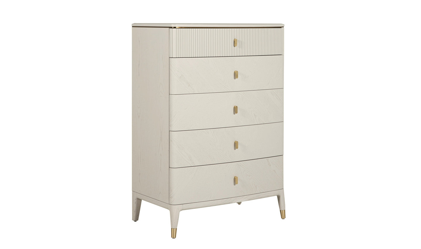 Diletta Tall Chest of Drawers Stone