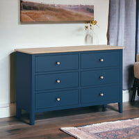 Marlow Navy 6 Drawer Chest