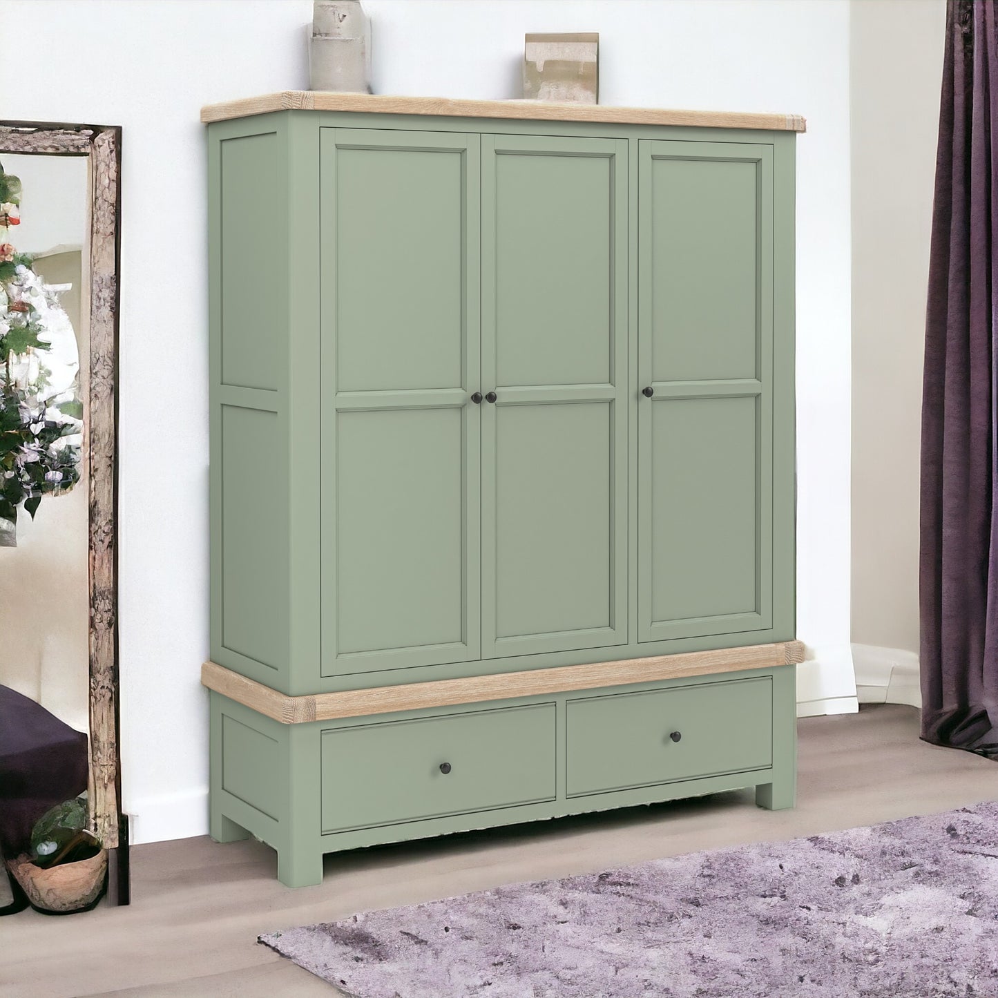 Salcombe Triple Wardrobe Sage