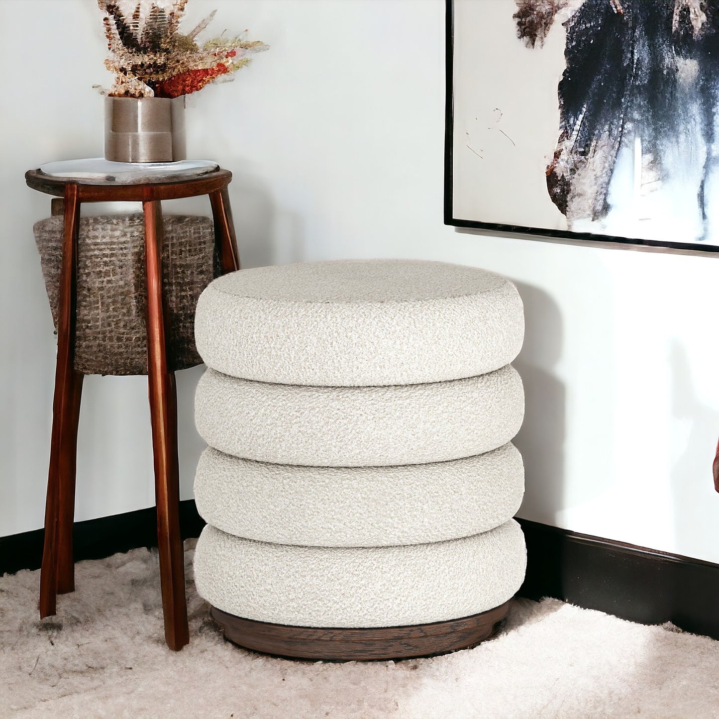 California Upholstered Footstool