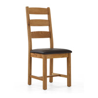 Salisbury Slatted Chair with PU Seat