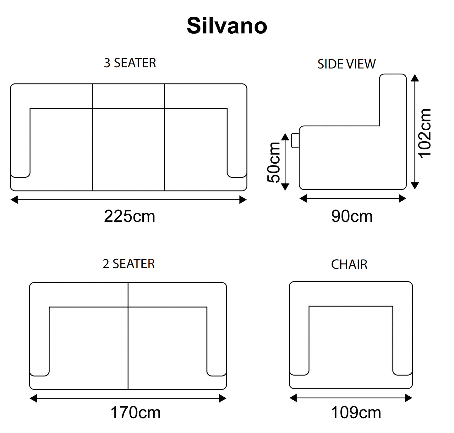 Silvano 2 Seater Recliner