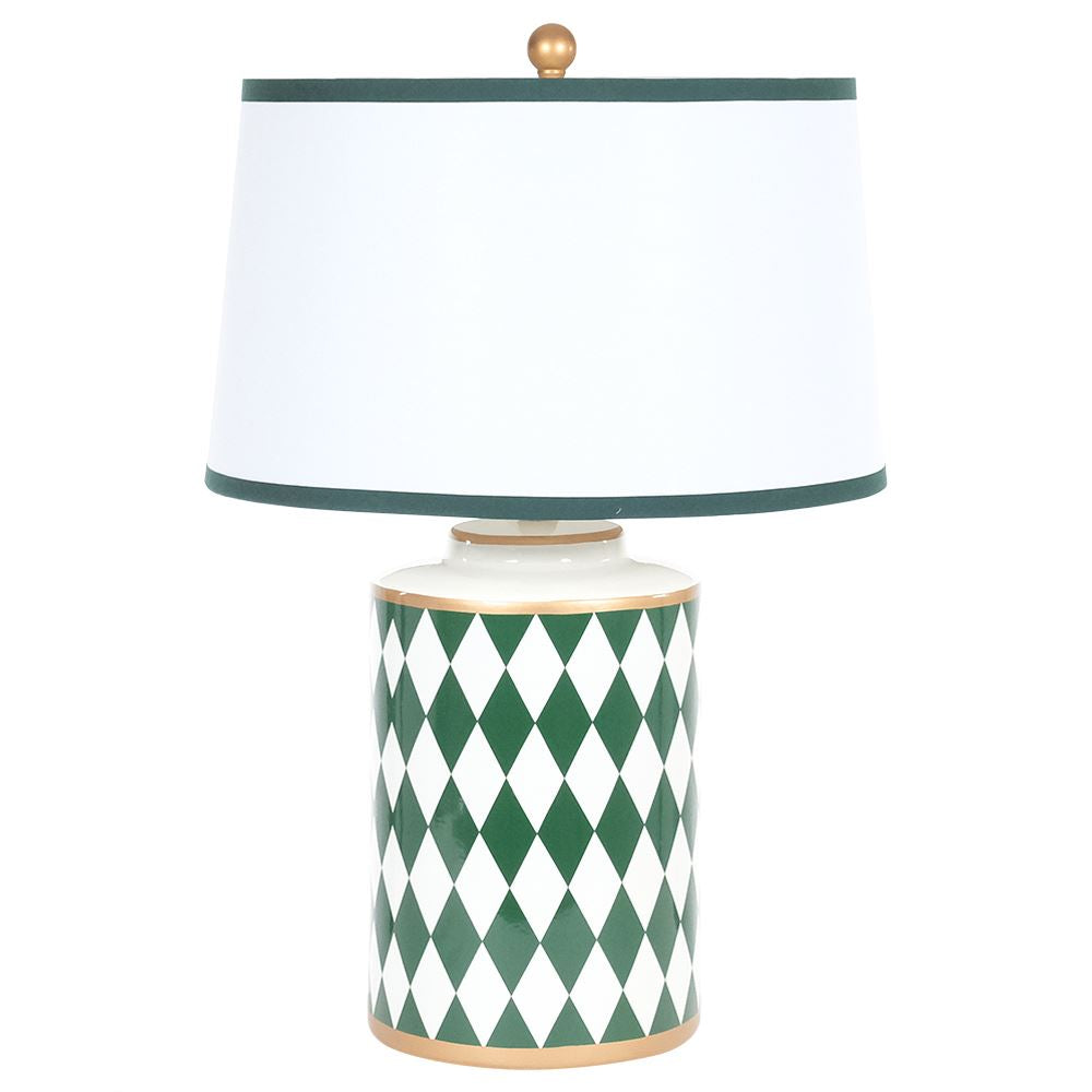 Emerald Green Harlequin Table Lamp