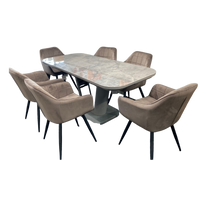 Tate 1.4m Extending Dining Table & 6 Flynn Dining chairs