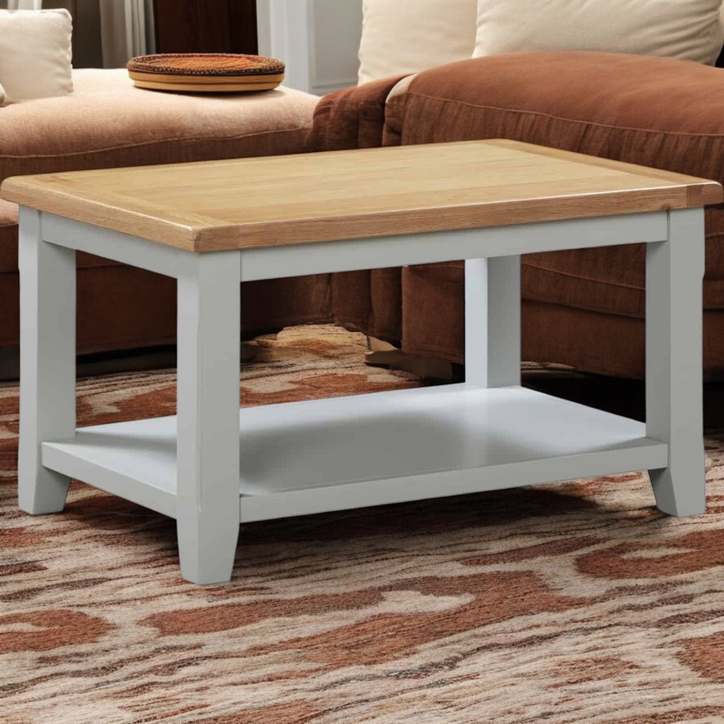 Capri Light Coffee Table with Shelf