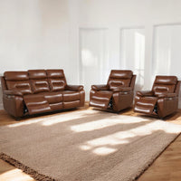 Egan 3,1,1 Leather power reclining suite