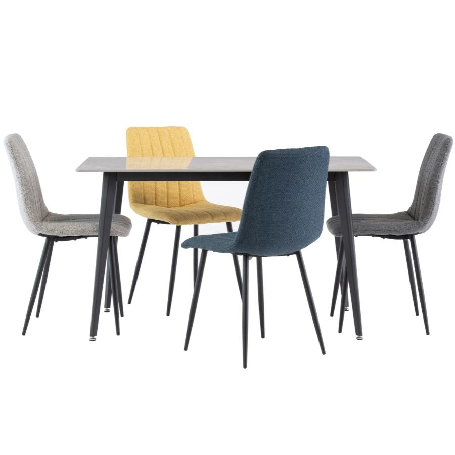 Ivy 1.3m Table & 4 Chairs