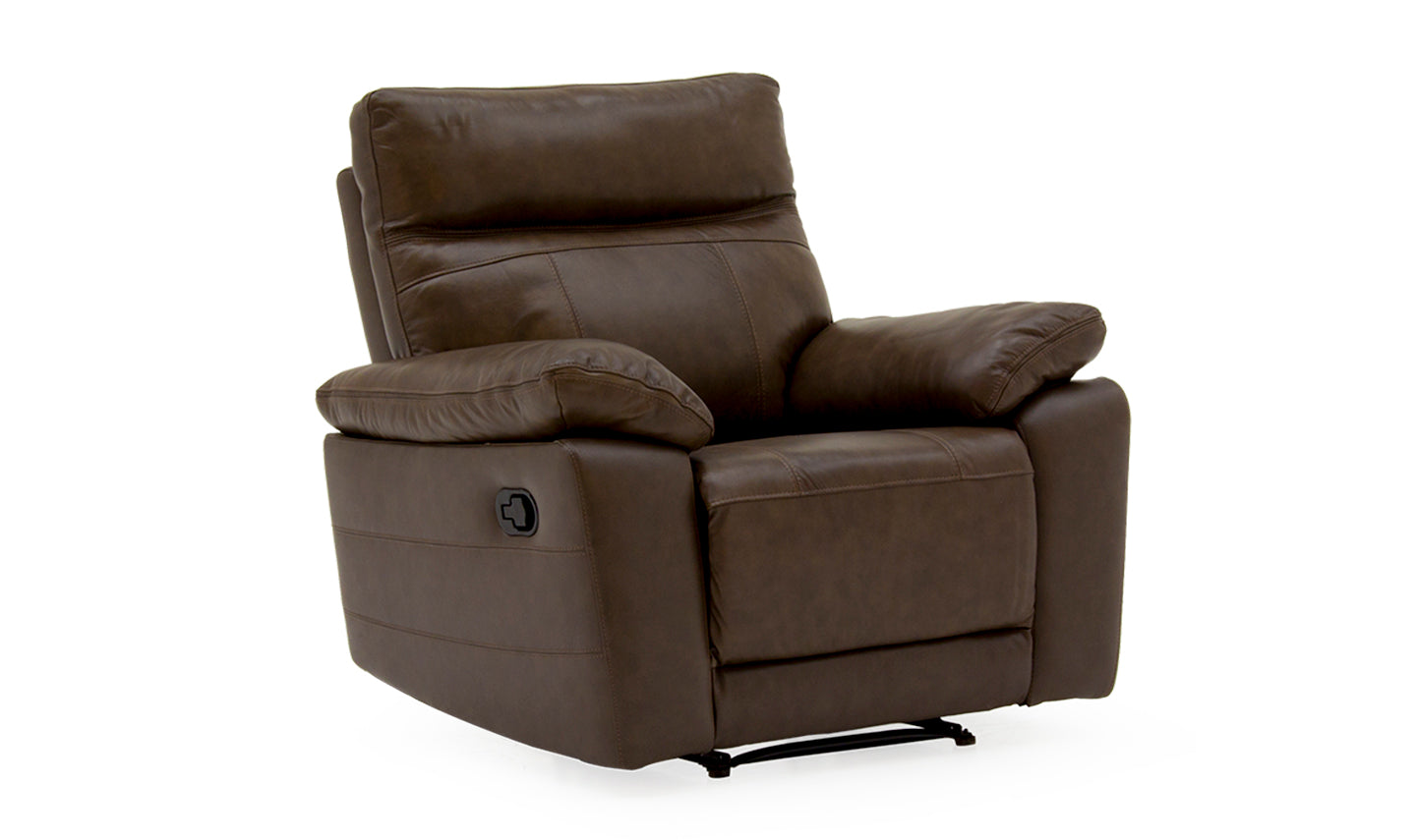 Positano Manual Leather Recliner Armchair