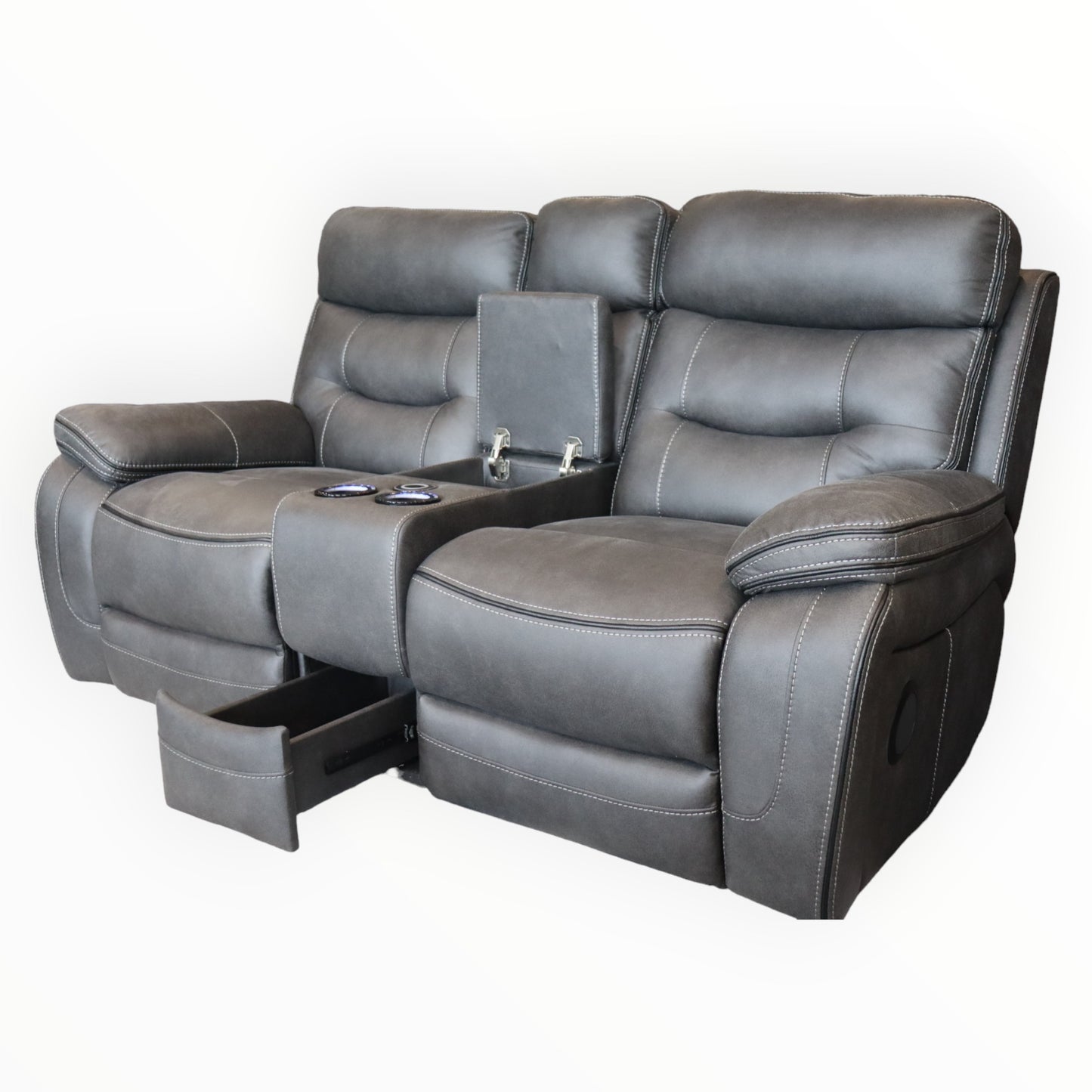 Nashville 2 Seater Electric Recliner Sofa With Speakers
