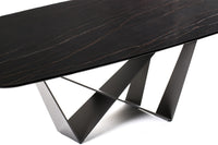 Basilico 2.0M Calcatta Noir Ceramic Table